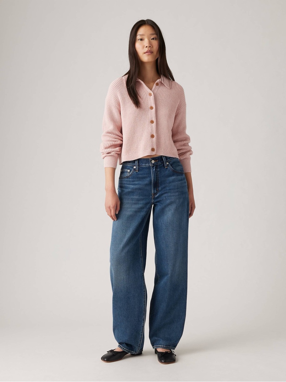 Levi’s baggy dad jeans in dark wash
